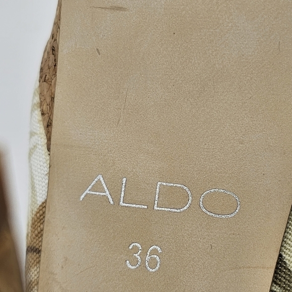 Aldo Women's Canvas Floral Print Platform High Heels, Size 6, NEW - Picture 10 of 14